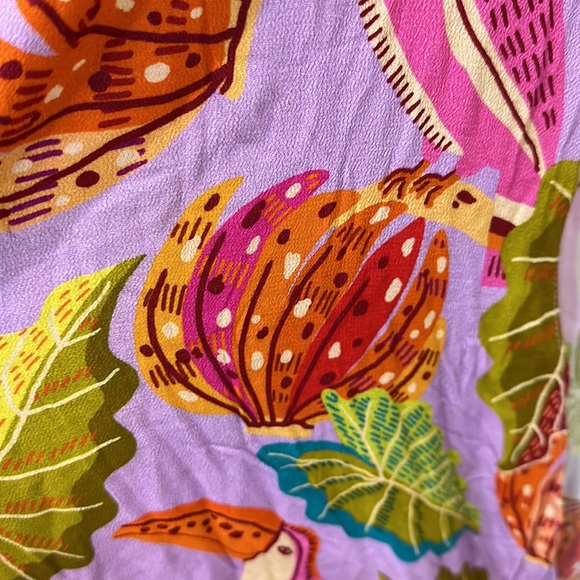 FARM Rio Mixed Beaks & Bananas Maxi Wrap Dress Size S NWT - Picture 10 of 13